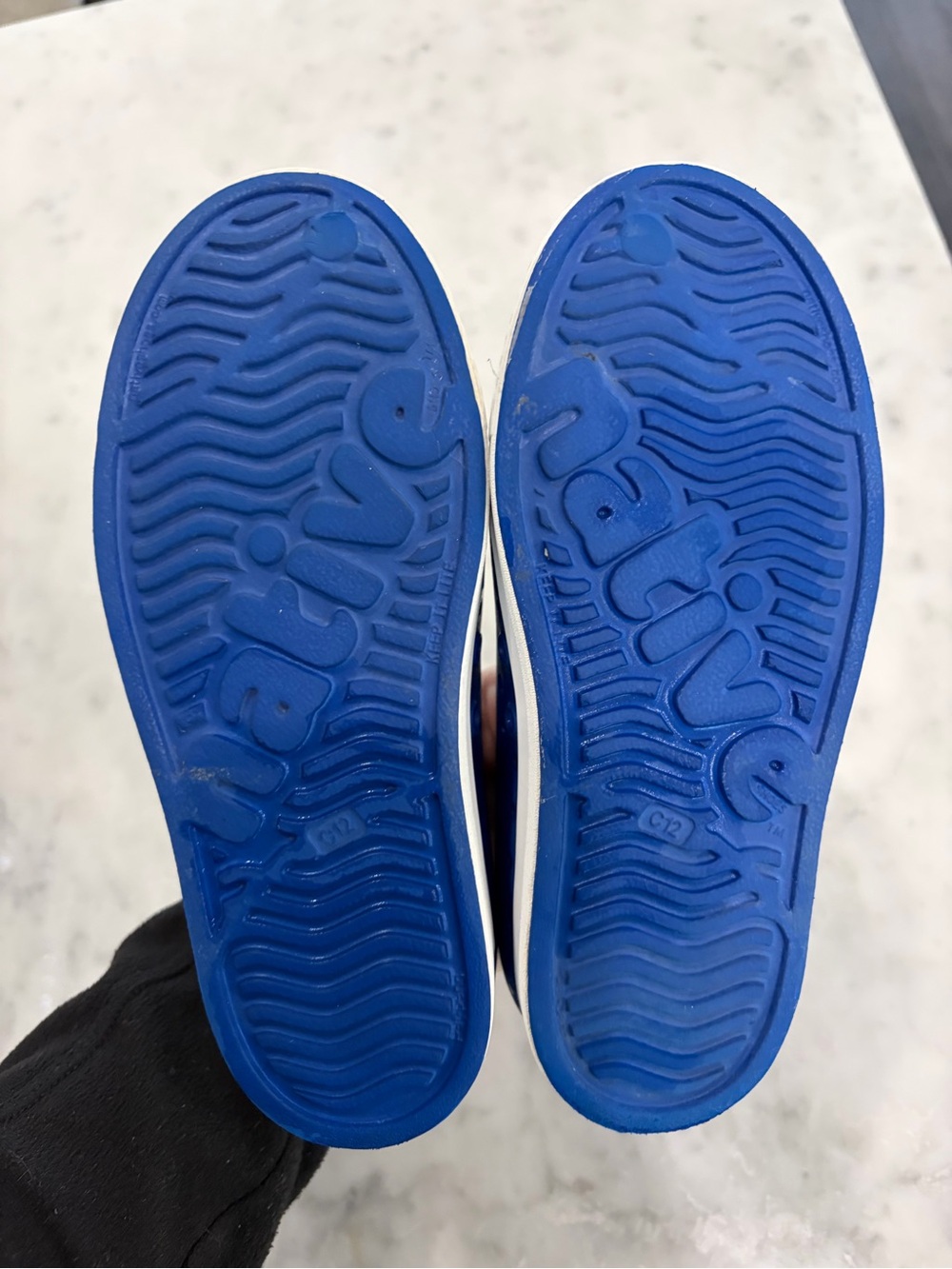 Native Kids Slip-On Water Shoes in Royal Blue with White Toe - Picture 4 of 5